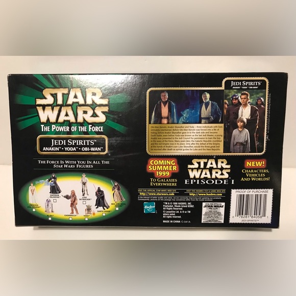 Vintage Hasbro STAR WARS THE POWER OF THE FORCE JEDI SPIRITS Anakin Yoda Obi Wan - Picture 7 of 10